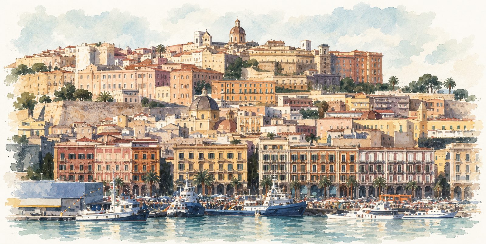 Cagliari — veduta del porto
